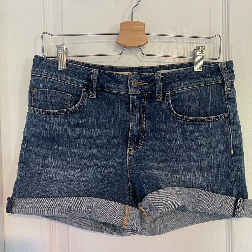Pilcro and the Letterpress (Anthropologie) Script Denim Shorts